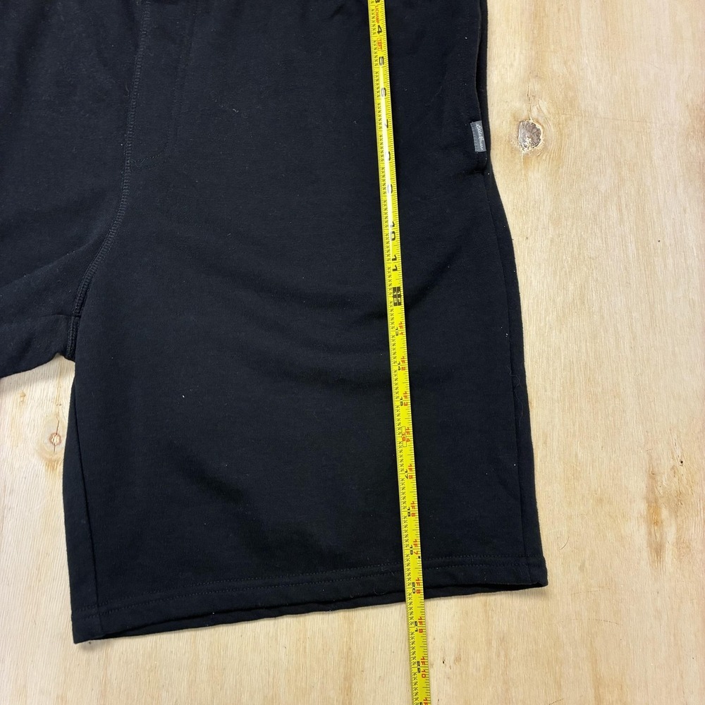 Eddie Bauer Lounge Shorts Mens XL Black Jersey Lounge Sleep Drawstring Waist - Picture 9 of 10